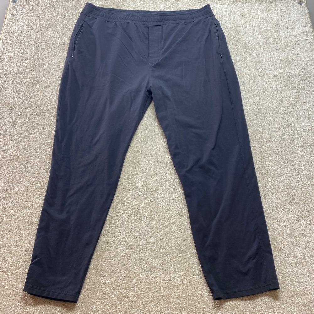 Public Rec All Day Every Day Pants Mens 42/30 Black Tapered Stretch Athleisure
